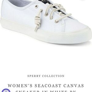 Sperry Sea Coast White Canvas Sneakers NEW!